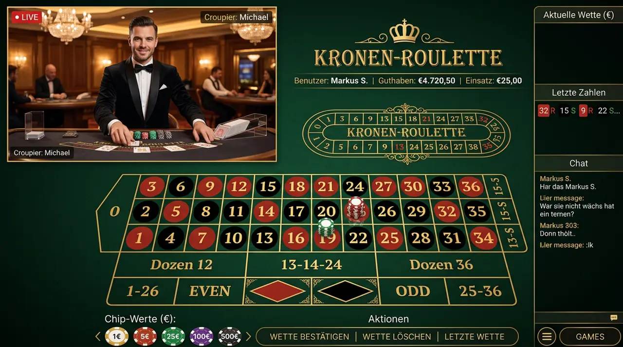 Live Dealer Tische im Spinmills